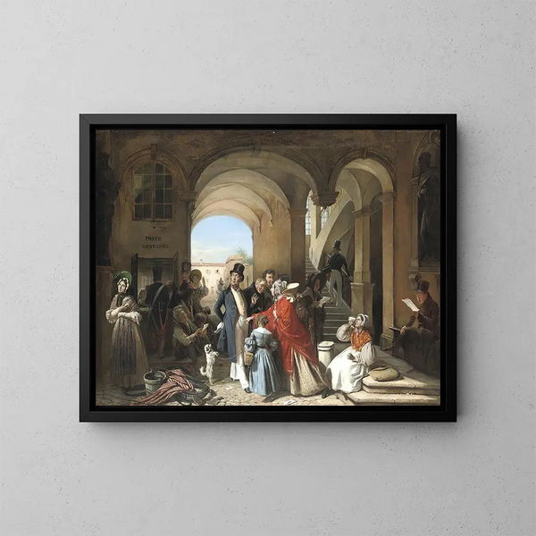 La Poste Restante - François-Auguste Biard — gerahmtes Bild an der Wand
