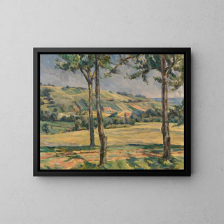 Landschaft mit drei Bäumen - François-Charles Schenckbecher — gerahmtes Bild an der Wand