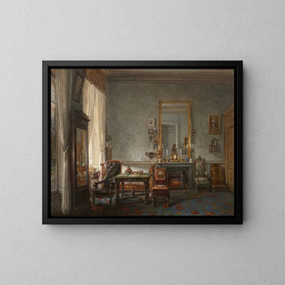Ansicht eines Interieurs - François-Edme Ricois — gerahmtes Bild an der Wand