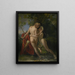 Die Nymphe Salmacis und Hermaphrodit - François-Joseph Navez — gerahmtes Bild an der Wand