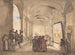 Ein Kardinal, der ein Gemälde in einem Kloster betrachtet - François-Marius Granet — Ansicht des Kunstwerks
