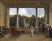 Publikum mit Kardinal Aldobrandini in der Loggia der Villa Belvédère in Frascati - François-Marius Granet — Ansicht des Kunstwerks