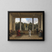 Publikum mit Kardinal Aldobrandini in der Loggia der Villa Belvédère in Frascati - François-Marius Granet — gerahmtes Bild an der Wand