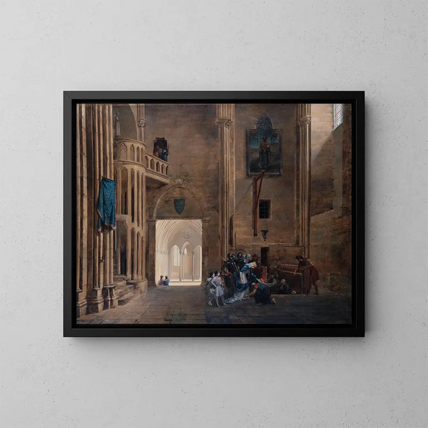 La Reine Blanche de Castille délivrant les prisonniers - François-Marius Granet — gerahmtes Bild an der Wand