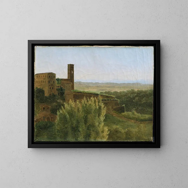 Vue de Tivoli avec l'église de San Silvestro - François-Marius Granet — gerahmtes Bild an der Wand
