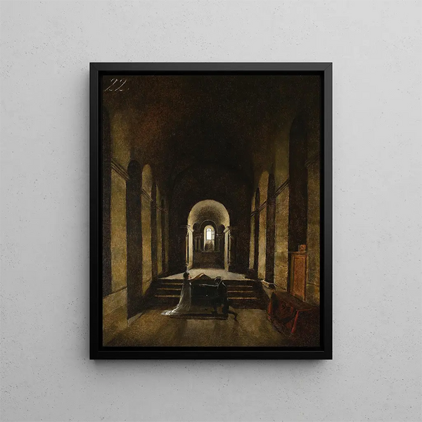 Innenansicht der Votivkapelle - François-Marius Granet — gerahmtes Bild an der Wand