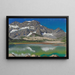 Landschaftsbild mit Berg und Heuhaufen - François Birbaum — gerahmtes Bild an der Wand