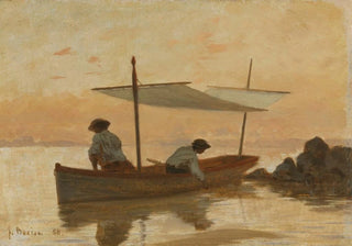 Franois Bocion - Boat Of The Artist Anchoring Near The Beach Of Dorigny.webp