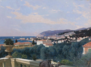 San Remo Gemälde vom Terrasse von Louis Ormond 1878 - François Bocion — Ansicht des Kunstwerks
