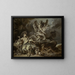Hagar und Ismael in der Wüste mit dem Engel - François Boucher — gerahmtes Bild an der Wand
