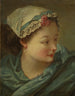 Kopf einer jungen Frau - François Boucher — Ansicht des Kunstwerks