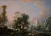 idyllische Landschaft mit Frau beim Angeln - François Boucher — Ansicht des Kunstwerks
