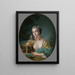 Porträt mutmaßlich von Marie-Émilie Baudouin, Tochter des Malers - François Boucher — gerahmtes Bild an der Wand