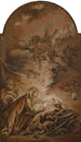 Die Geburt mit einem fliegenden Engel - François Boucher — Ansicht des Kunstwerks