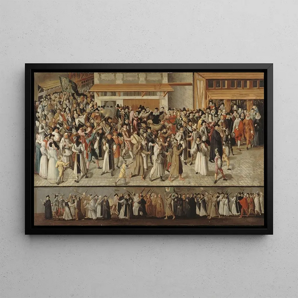 Franois Bunel - Procession de la Ligue sur lle de la Cit au sortir de NotreDame.webp