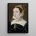 Portrait von Diane von Frankreich, Herzogin von Angoulême 1538-1619, leibliche Tochter von Heinrich II. - François Clouet — gerahmtes Bild an der Wand