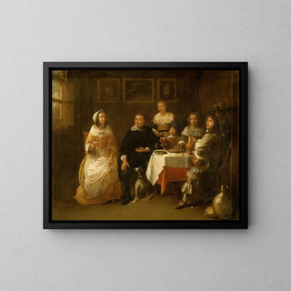 Familienzusammenkunft - François Duchatel — gerahmtes Bild an der Wand