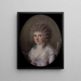 Portrait einer jungen Frau mit lockigem Perücke - François Ferrière — gerahmtes Bild an der Wand