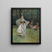 Eine elegante Schönheit im Park - François Flameng — gerahmtes Bild an der Wand