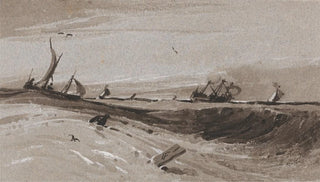 Franois Louis Thomas Francia - A Stormy Sea Evening.webp