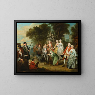 Ein Spiel im Schlosspark - François Octavien — gerahmtes Bild an der Wand