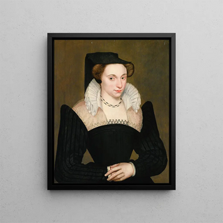 Franois Quesnel - Portrait of Woman With Black Dress.webp