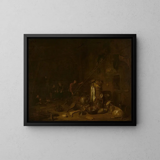 Ausflug auf den Dachboden - François Ryckhals — gerahmtes Bild an der Wand