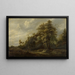 Route dans les bois avec figures de staffage - François van Knibbergen — gerahmtes Bild an der Wand