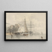 Segelboote vor Anker - Frans Arnold Breuhaus de Groot — gerahmtes Bild an der Wand