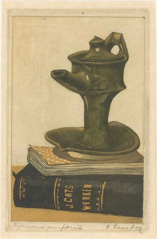Frans Everbag - Stilleven met schenkkan en boeken.webp