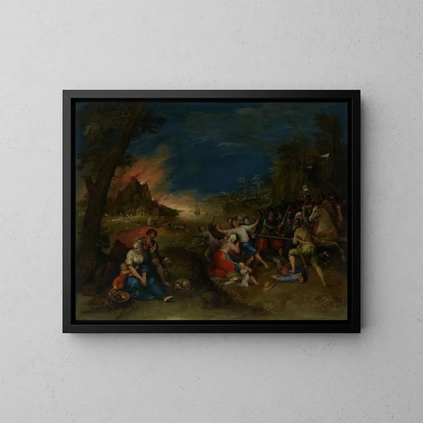 Allegorie des Krieges - Frans Francken der Jüngere — gerahmtes Bild an der Wand