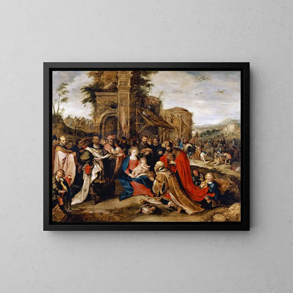 L'Adoration des Mages - Frans Francken der Jüngere — gerahmtes Bild an der Wand