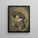 Ein junger Mann mit großem Hut - Frans Hals — gerahmtes Bild an der Wand