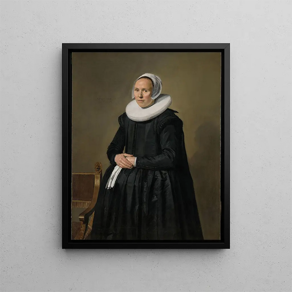 Portrait de Feyntje van Steenkiste - Frans Hals — gerahmtes Bild an der Wand