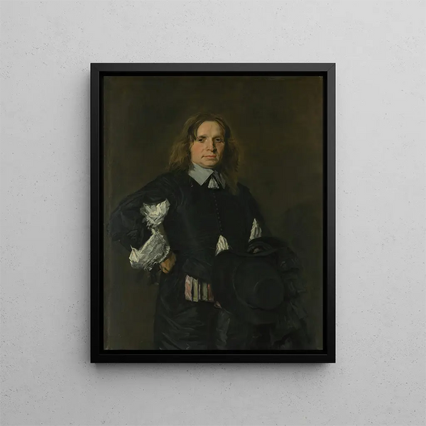 Portrait eines Mannes - Frans Hals — gerahmtes Bild an der Wand