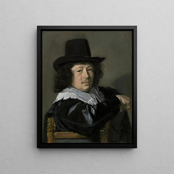 Portrait eines jungen Mannes - Frans Hals — gerahmtes Bild an der Wand