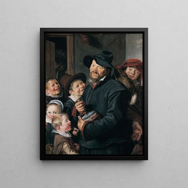 Der Spieler von Rommel-Pot - Frans Hals — gerahmtes Bild an der Wand