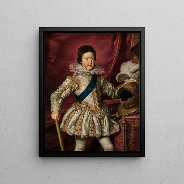 Louis XIII von Frankreich - Frans Pourbus der Ältere — gerahmtes Bild an der Wand