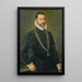 Portrait eines Mannes - Frans Pourbus der Ältere — gerahmtes Bild an der Wand