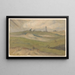 Landschaft mit Dünen, Leuchtturm und Netzreparateuren - Frans Smissaert — gerahmtes Bild an der Wand