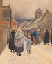 Sonntagmorgen im Winter - Frans Van Leemputten — Ansicht des Kunstwerks