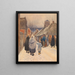 Sonntagmorgen im Winter - Frans Van Leemputten — gerahmtes Bild an der Wand
