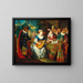 Eine Musikgesellschaft auf einer Terrasse - Frans Xaver Hendrick Verbeeck — gerahmtes Bild an der Wand