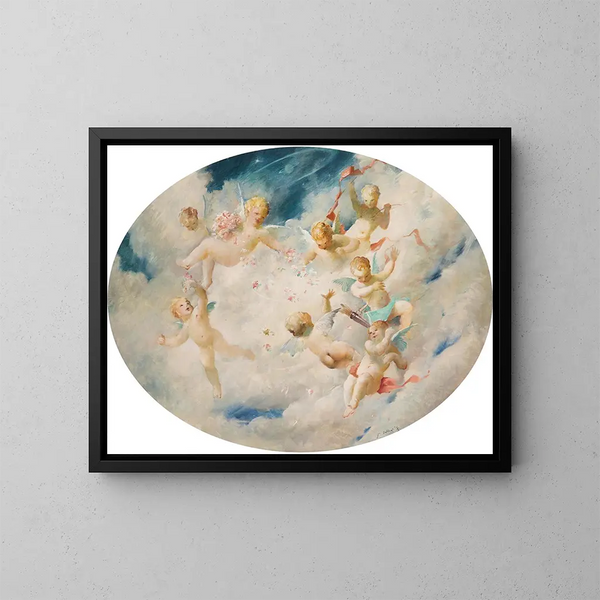 Die Cupidons - František Hladík — gerahmtes Bild an der Wand