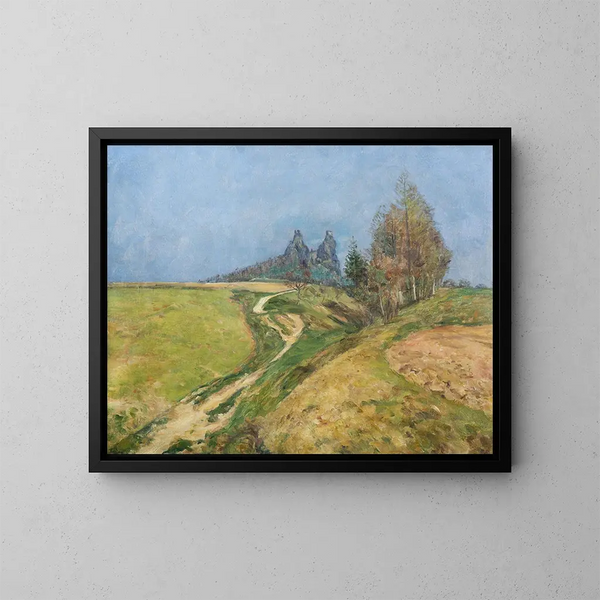 Frühling unter Trosky - František Kaván — gerahmtes Bild an der Wand