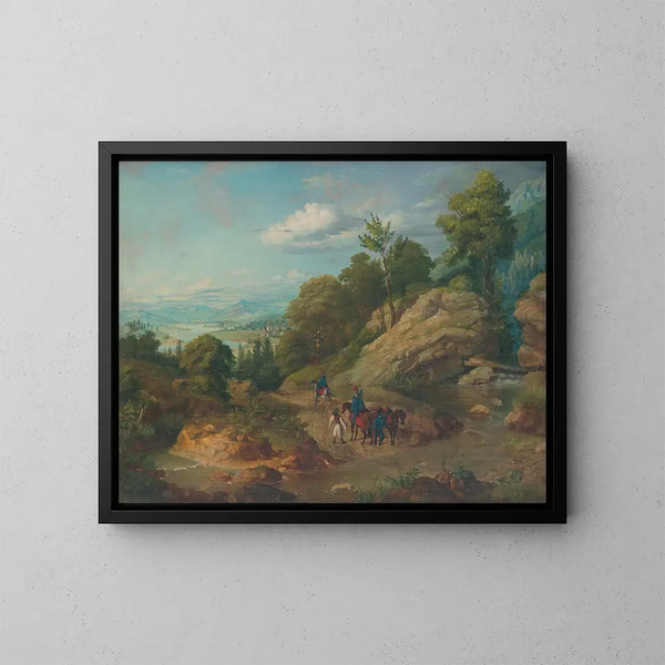 Hussards en patrouille - František Klimkovič — gerahmtes Bild an der Wand