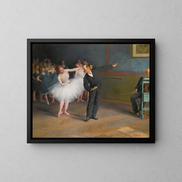 L'école de danse de Prague - František Dvořák — gerahmtes Bild an der Wand