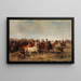 Ein Herde Pferde - Franz Adam — gerahmtes Bild an der Wand
