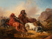 Pferde angegriffen von Löwen - Franz Adam — Ansicht des Kunstwerks