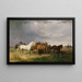 Pferde in der Puszta - Franz Adam — gerahmtes Bild an der Wand